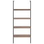 Inclined shelving 4 shelves dark brown black 64x35x152.5cm by vidaXL, Bookcases and shelves - Ref: Foro24-336383, Price: 64,5...