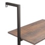 Inclined shelving 4 shelves dark brown black 64x35x152.5cm by vidaXL, Bookcases and shelves - Ref: Foro24-336383, Price: 64,5...