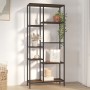 Plywood and steel shelving 80x30x180 cm by vidaXL, Bookcases and shelves - Ref: Foro24-336360, Price: 116,43 €, Discount: %