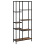 Plywood and steel shelving 80x30x180 cm by vidaXL, Bookcases and shelves - Ref: Foro24-336360, Price: 116,43 €, Discount: %