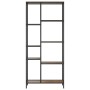 Plywood and steel shelving 80x30x180 cm by vidaXL, Bookcases and shelves - Ref: Foro24-336360, Price: 116,43 €, Discount: %