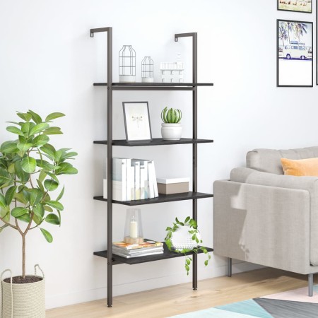 Schrägregal mit 4 Böden schwarz 64x35x152,5 cm von vidaXL, Bücherregale und Regale - Ref: Foro24-336384, Preis: 64,69 €, Raba...