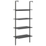 Inclined shelving unit with 4 shelves black 64x35x152.5 cm by vidaXL, Bookcases and shelves - Ref: Foro24-336384, Price: 64,0...