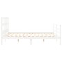 Estructura de cama con cabecero madera maciza blanco 160x200 cm de vidaXL, Camas y somieres - Ref: Foro24-3194842, Precio: 14...