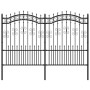 Garden fence with black coated steel spearhead 190cm by vidaXL, fence panels - Ref: Foro24-151087, Price: 208,01 €, Discount: %