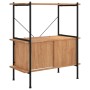 Shelving unit with 3-level wood and steel cabinet 80x40x92 cm by vidaXL, Bookcases and shelves - Ref: Foro24-336351, Price: 9...