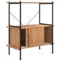 Shelving unit with 3-level wood and steel cabinet 80x40x92 cm by vidaXL, Bookcases and shelves - Ref: Foro24-336351, Price: 9...