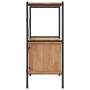 Shelving unit with 3-level wood and steel cabinet 80x40x92 cm by vidaXL, Bookcases and shelves - Ref: Foro24-336351, Price: 9...