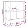 Shelving unit with 3-level wood and steel cabinet 80x40x92 cm by vidaXL, Bookcases and shelves - Ref: Foro24-336351, Price: 9...