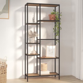 Plywood and steel shelving 80x30x180 cm by vidaXL, Bookcases and shelves - Ref: Foro24-336359, Price: 123,23 €, Discount: %