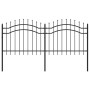 Garden fence with black coated steel spearhead 140cm by vidaXL, fence panels - Ref: Foro24-151080, Price: 114,71 €, Discount: %