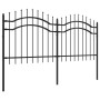 Garden fence with black coated steel spearhead 140cm by vidaXL, fence panels - Ref: Foro24-151080, Price: 114,71 €, Discount: %