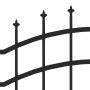 Garden fence with black coated steel spearhead 140cm by vidaXL, fence panels - Ref: Foro24-151080, Price: 114,71 €, Discount: %