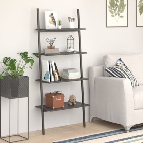 Slanted shelf with 4 black shelves 64x34x150.5 cm by vidaXL, Bookcases and shelves - Ref: Foro24-336375, Price: 74,99 €, Disc...