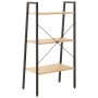 Free-standing shelf with 3 light brown and black shelves 56x35x108 cm by vidaXL, Bookcases and shelves - Ref: Foro24-336361, ...