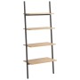 Inclined shelving 4 shelves light brown black 64x34x150.5 cm by vidaXL, Bookcases and shelves - Ref: Foro24-336373, Price: 70...