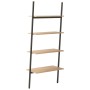 Inclined shelving 4 shelves light brown black 64x34x150.5 cm by vidaXL, Bookcases and shelves - Ref: Foro24-336373, Price: 70...