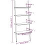 Inclined shelving 4 shelves light brown black 64x34x150.5 cm by vidaXL, Bookcases and shelves - Ref: Foro24-336373, Price: 70...