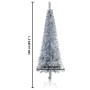 Schmaler Weihnachtsbaum mit silbernen LEDs 150 cm von vidaXL, Weihnachtsbäume - Ref: Foro24-3078009, Preis: 38,50 €, Rabatt: %