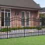 Garden fence with black coated steel spearhead 165cm by vidaXL, fence panels - Ref: Foro24-151086, Price: 216,38 €, Discount: %