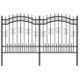 Garden fence with black coated steel spearhead 165cm by vidaXL, fence panels - Ref: Foro24-151086, Price: 216,38 €, Discount: %