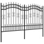 Garden fence with black coated steel spearhead 165cm by vidaXL, fence panels - Ref: Foro24-151086, Price: 216,38 €, Discount: %