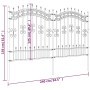 Garden fence with black coated steel spearhead 165cm by vidaXL, fence panels - Ref: Foro24-151086, Price: 216,38 €, Discount: %