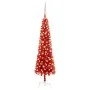 Schlanker Weihnachtsbaum mit LEDs und roten Kugeln 150 cm von vidaXL, Weihnachtsbäume - Ref: Foro24-3078081, Preis: 57,39 €, ...