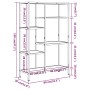 Plywood and steel shelving 80x30x120 cm by vidaXL, Bookcases and shelves - Ref: Foro24-336357, Price: 97,63 €, Discount: %