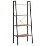 Freestanding shelving unit with 4 shelves dark brown and black 56x35x140 cm by vidaXL, Bookcases and shelves - Ref: Foro24-33...