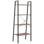 Freestanding shelving unit with 4 shelves dark brown and black 56x35x140 cm by vidaXL, Bookcases and shelves - Ref: Foro24-33...