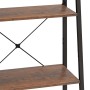 Freestanding shelving unit with 4 shelves dark brown and black 56x35x140 cm by vidaXL, Bookcases and shelves - Ref: Foro24-33...