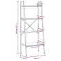 Freestanding shelving unit with 4 shelves dark brown and black 56x35x140 cm by vidaXL, Bookcases and shelves - Ref: Foro24-33...