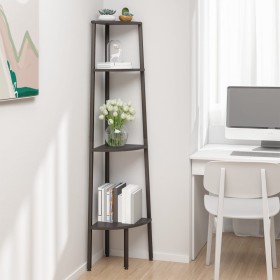 Black 4-tier corner shelf 45.5x31.5x150 cm by vidaXL, Bookcases and shelves - Ref: Foro24-336393, Price: 65,09 €, Discount: %