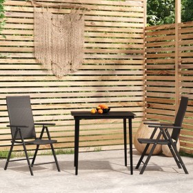 Garden dining set 3 pieces black by vidaXL, Garden sets - Ref: Foro24-3099107, Price: 222,99 €, Discount: %