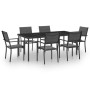 7-piece steel garden dining set by vidaXL, Garden sets - Ref: Foro24-3073527, Price: 470,70 €, Discount: %