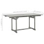 Solid acacia wood garden dining table (120-170)x80x75 cm by vidaXL, Garden tables - Ref: Foro24-316575, Price: 169,09 €, Disc...