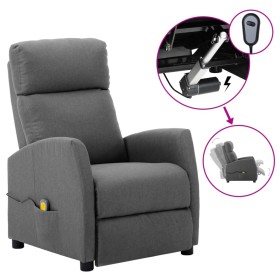 Electric massage chair light gray fabric by vidaXL, Electric massage chairs - Ref: Foro24-3073646, Price: 209,99 €, Discount: %