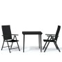 Garden dining set 3 pieces black by vidaXL, Garden sets - Ref: Foro24-3099107, Price: 222,49 €, Discount: %