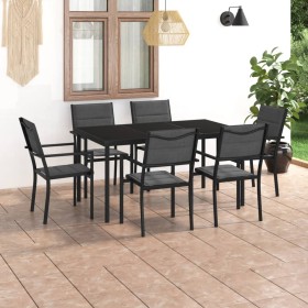 7-piece steel garden dining set by vidaXL, Garden sets - Ref: Foro24-3073526, Price: 460,76 €, Discount: %