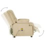 Creamy white synthetic suede leather electric massage chair by vidaXL, Electric massage chairs - Ref: Foro24-3073841, Price: ...