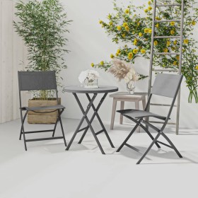 Gray Steel Folding Bistro Set by vidaXL, Garden sets - Ref: Foro24-3073536, Price: 161,68 €, Discount: %