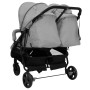 Light gray and black steel twin stroller by vidaXL, Baby strollers - Ref: Foro24-10359, Price: 251,67 €, Discount: %