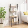 Standing shelving unit with 4 shelves light brown and black 56x35x140 cm by vidaXL, Bookcases and shelves - Ref: Foro24-33636...