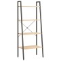 Standing shelving unit with 4 shelves light brown and black 56x35x140 cm by vidaXL, Bookcases and shelves - Ref: Foro24-33636...