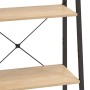 Standing shelving unit with 4 shelves light brown and black 56x35x140 cm by vidaXL, Bookcases and shelves - Ref: Foro24-33636...