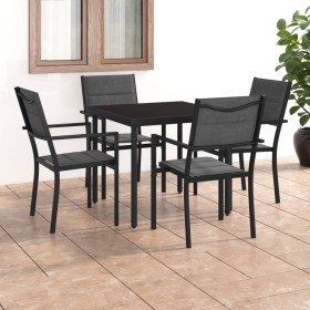 5-piece steel garden dining set by vidaXL, Garden sets - Ref: Foro24-3073532, Price: 283,87 €, Discount: %