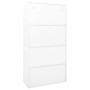 Armario de oficina puerta corredera acero blanco 90x40x180 cm de vidaXL, Taquillas y armarios de almacenamiento - Ref: Foro24...