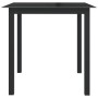 Aluminum and black glass garden table 80x80x74 cm by vidaXL, Garden tables - Ref: Foro24-312200, Price: 95,32 €, Discount: %