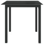 Aluminum and black glass garden table 80x80x74 cm by vidaXL, Garden tables - Ref: Foro24-312200, Price: 95,32 €, Discount: %